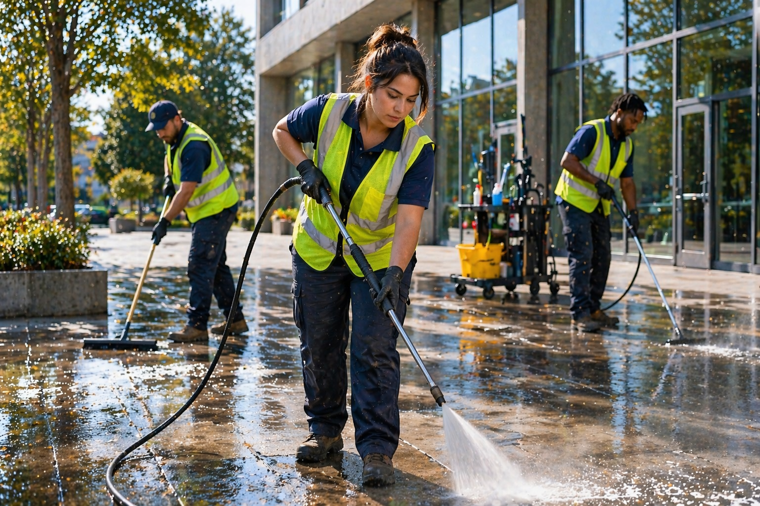 Final construction clean commercial facility Missouri